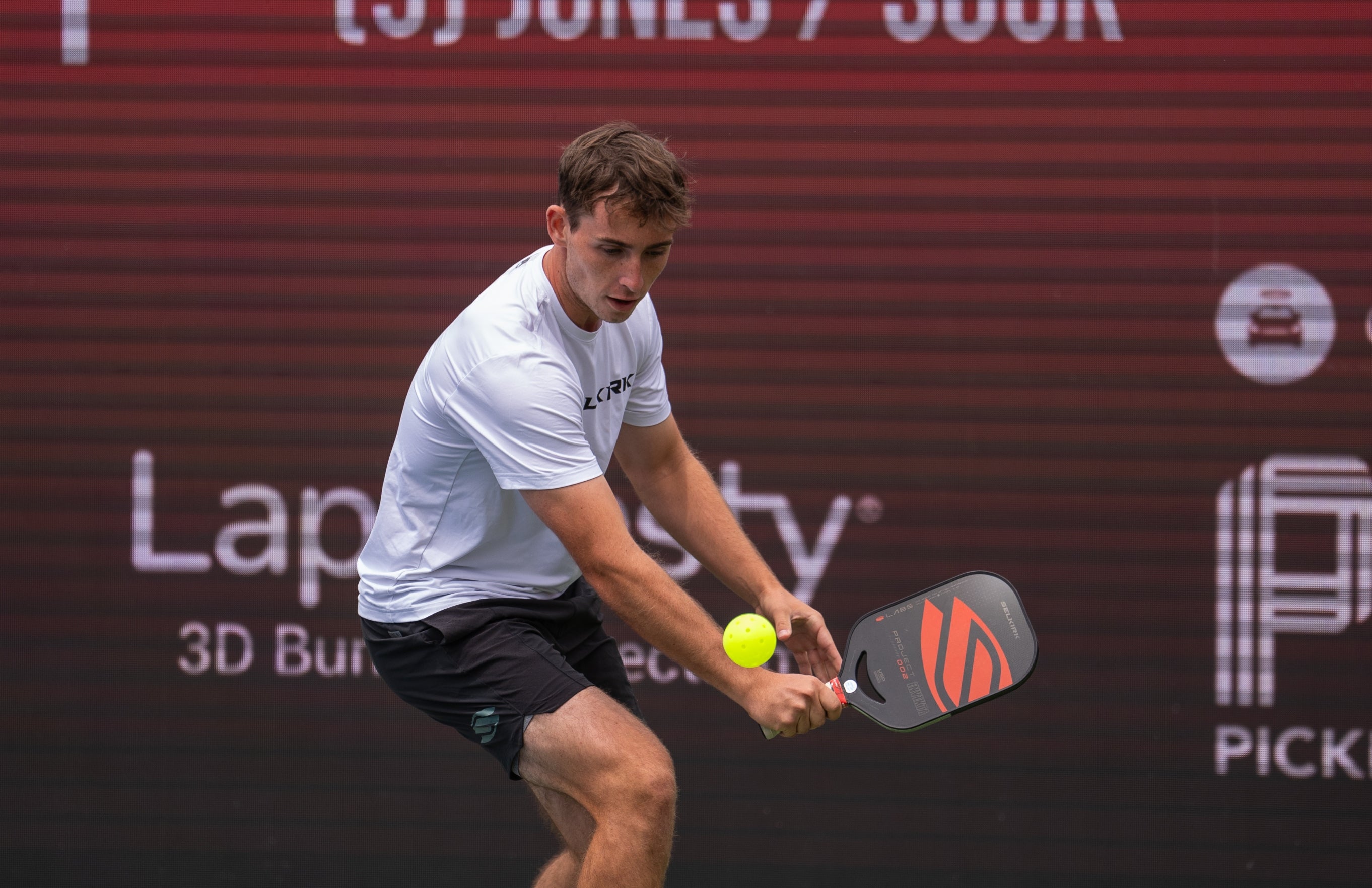 Selkirk pro Dylan Frazier, the current #1 Doubles Men’s Player, plays with the Selkirk Labs 002 pickleball paddle.